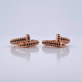 Candongas Clavo 6.1gr / 1.8cm / Oro Rosa 18K &