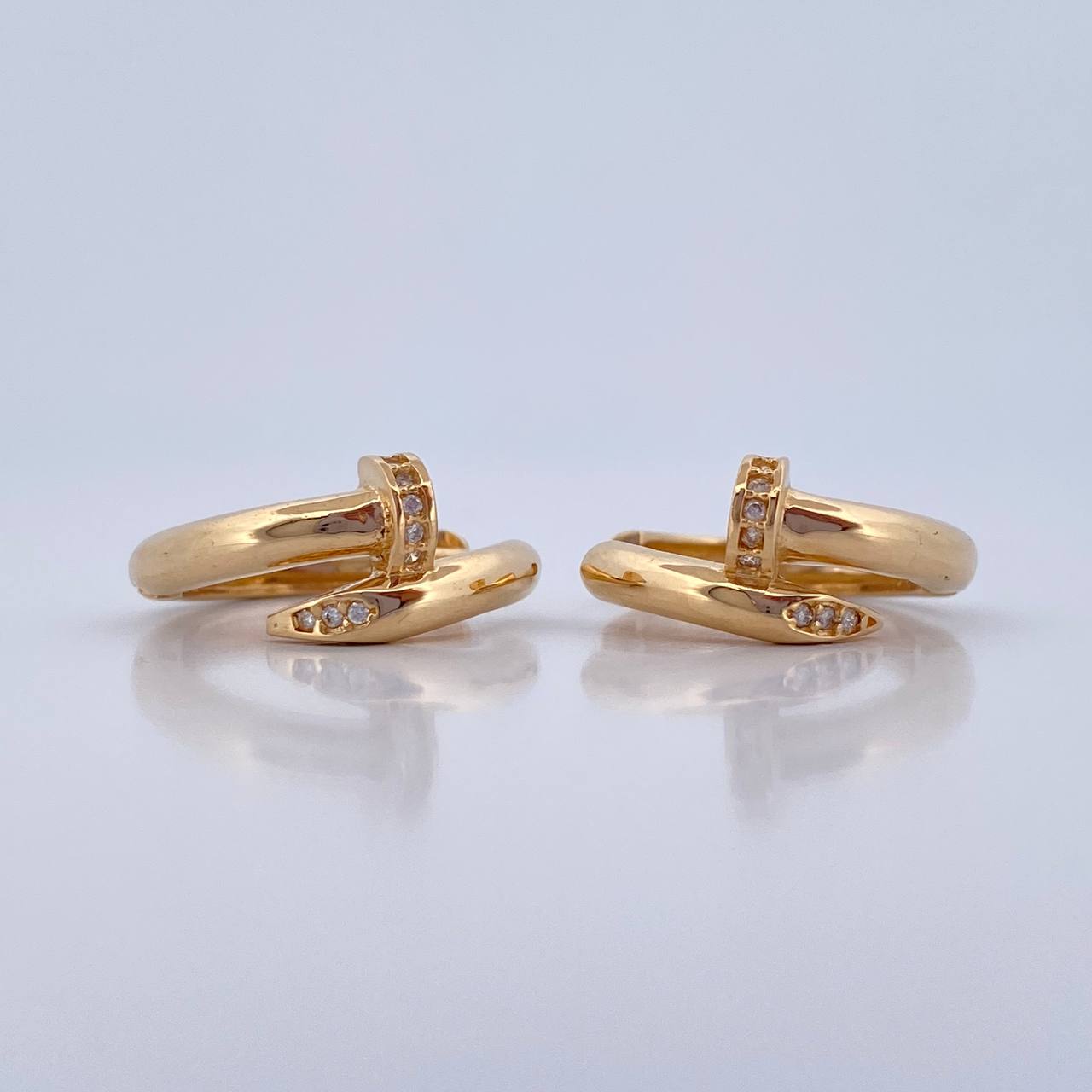 Candongas Clavo 5.15gr / 1.8cm / Oro Amarillo 18K &