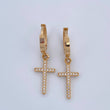 Candongas Cruz 3.05gr / 3cm / Oro Amarillo 18K &