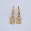 Candongas Oso Ts 3.3gr / 2.4cm / Oro Amarillo 18K &