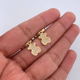 Candongas Oso Ts 3.3gr / 2.4cm / Oro Amarillo 18K &