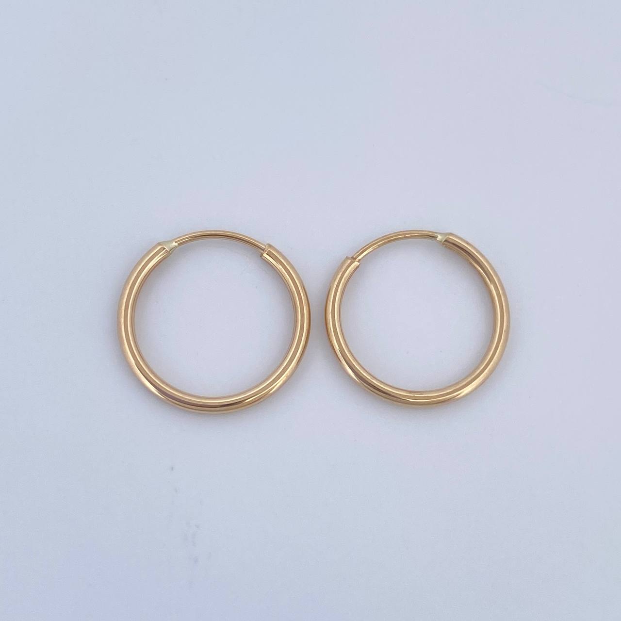 Candongas Aro 0.6gr / 1.2cm / Oro Amarillo 18K &