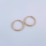 Candongas Aro 0.65gr / 1.2cm / Oro Amarillo 18K &