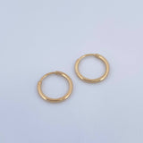 Candongas Aro 0.55gr / 1cm / Oro Amarillo 18K &