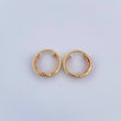 Candongas Carril Doble 0.8gr / 1cm / Oro Amarillo 18K &
