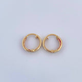Candongas Carril Doble 0.8gr / 1cm / Oro Amarillo 18K &