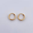 Candongas Carril Doble 0.9gr / 1cm / Oro Amarillo 18K &