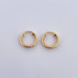 Candongas Carril Doble 0.85gr / 1cm / Oro Amarillo 18K &