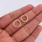 Candongas Carril Doble 0.9gr / 1cm / Oro Amarillo 18K &