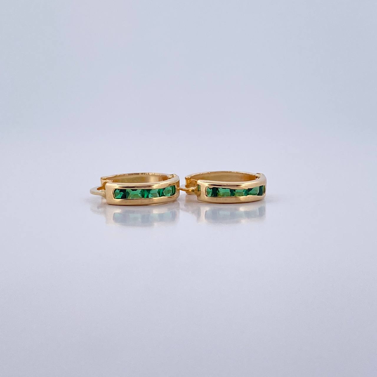 Candongas Carril Doble 0.8gr / 1cm / Oro Amarillo 18K &