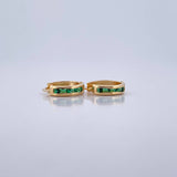 Candongas Carril Doble 0.8gr / 1cm / Oro Amarillo 18K &