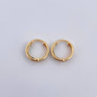 Candongas Carril Doble 0.8gr / 1cm / Oro Amarillo 18K &