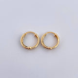 Candongas Carril Doble 0.8gr / 1cm / Oro Amarillo 18K &