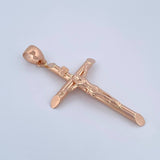 Dije Cruz Cristo 2.75gr / 5.4cm / Oro Rosa 18K &