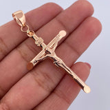 Dije Cruz Cristo 2.75gr / 5.4cm / Oro Rosa 18K &