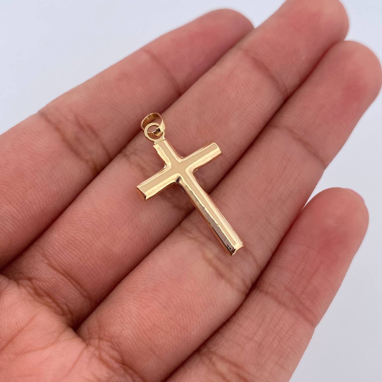 Dije Cruz 0.7gr / 3cm / Oro Amarillo 18K &