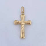 Dije Cruz Cristo 1.35gr / 3.5cm / Oro Amarillo 18K &