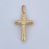 Dije Cruz Cristo 1.2gr / 3.2cm / Oro Amarillo 18K &