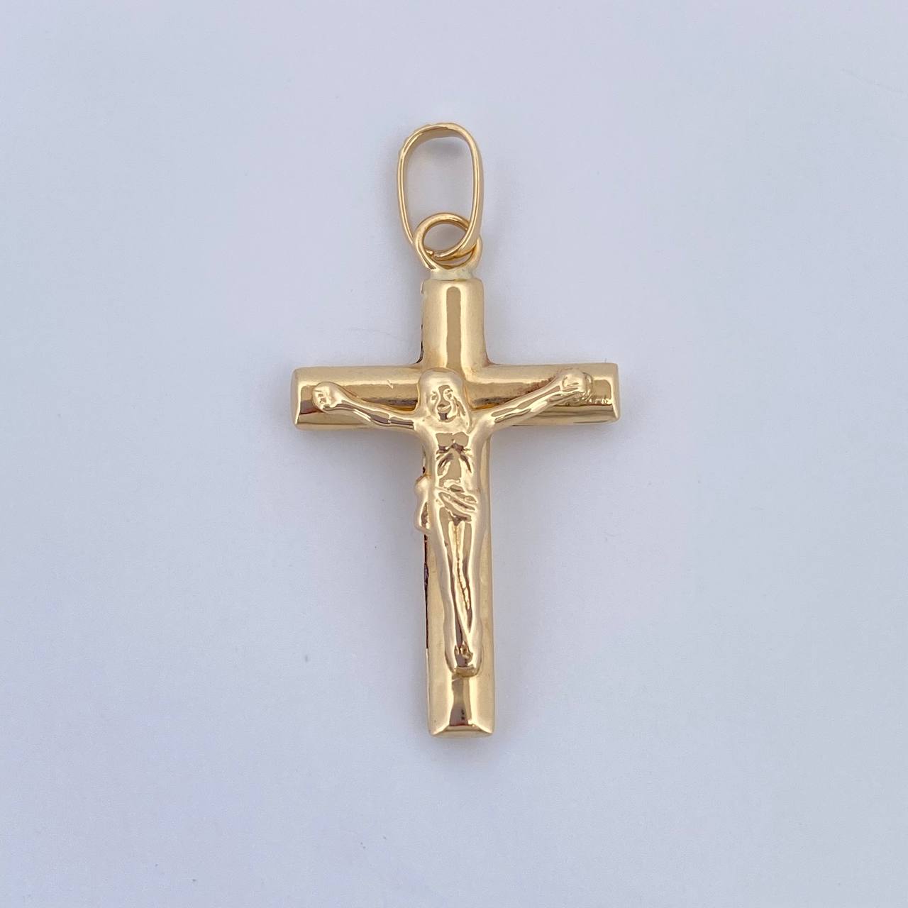 Dije Cruz Cristo 0.8gr / 2.8cm / Oro Amarillo 18K &