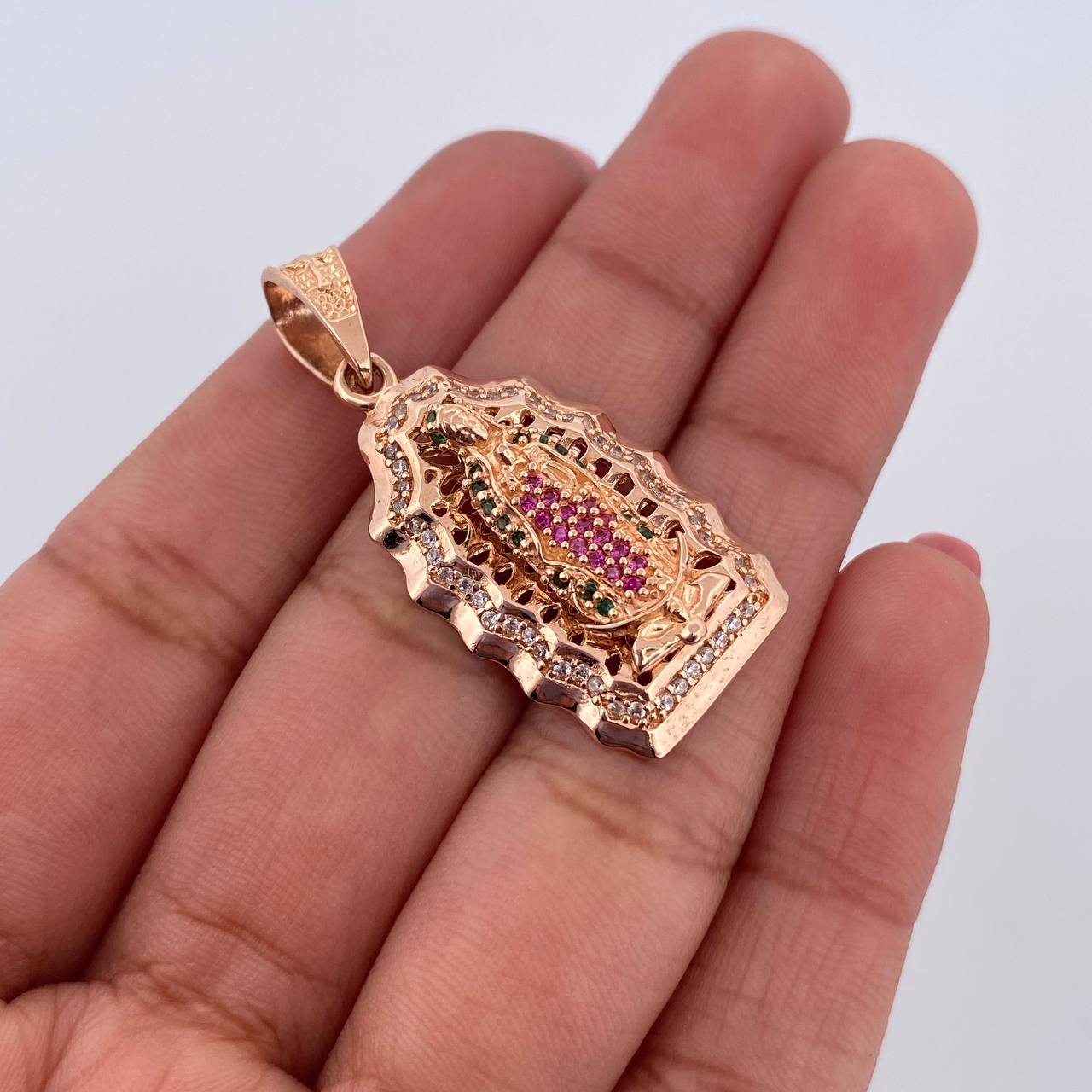 Dije Virgen Guadalupe 6.65gr / 3.7cm / Oro Rosa 18K &