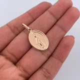 Dije Virgen Milagrosa 1.25gr / 2.9cm / Troquelada Oro Rosa &