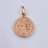 Dije San Benito 1.15gr / 2.3cm / Oro Rosa 18K &