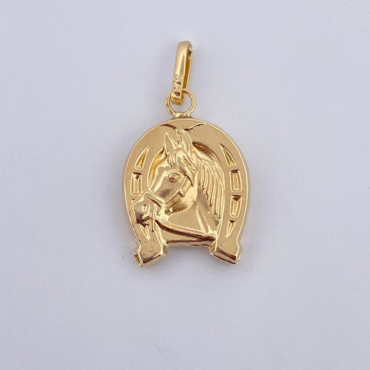 Dije Herradura Caballo 0.95gr / 2.5cm / Oro Amarillo 18K &