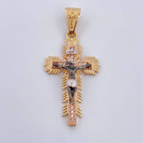 Dije Cruz Cristo Milagroso De Buga 4.1gr / 3.8cm / Tres Oros 18K &