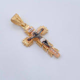 Dije Cruz Cristo Milagroso De Buga 4.2gr / 4cm / Tres Oros 18K &