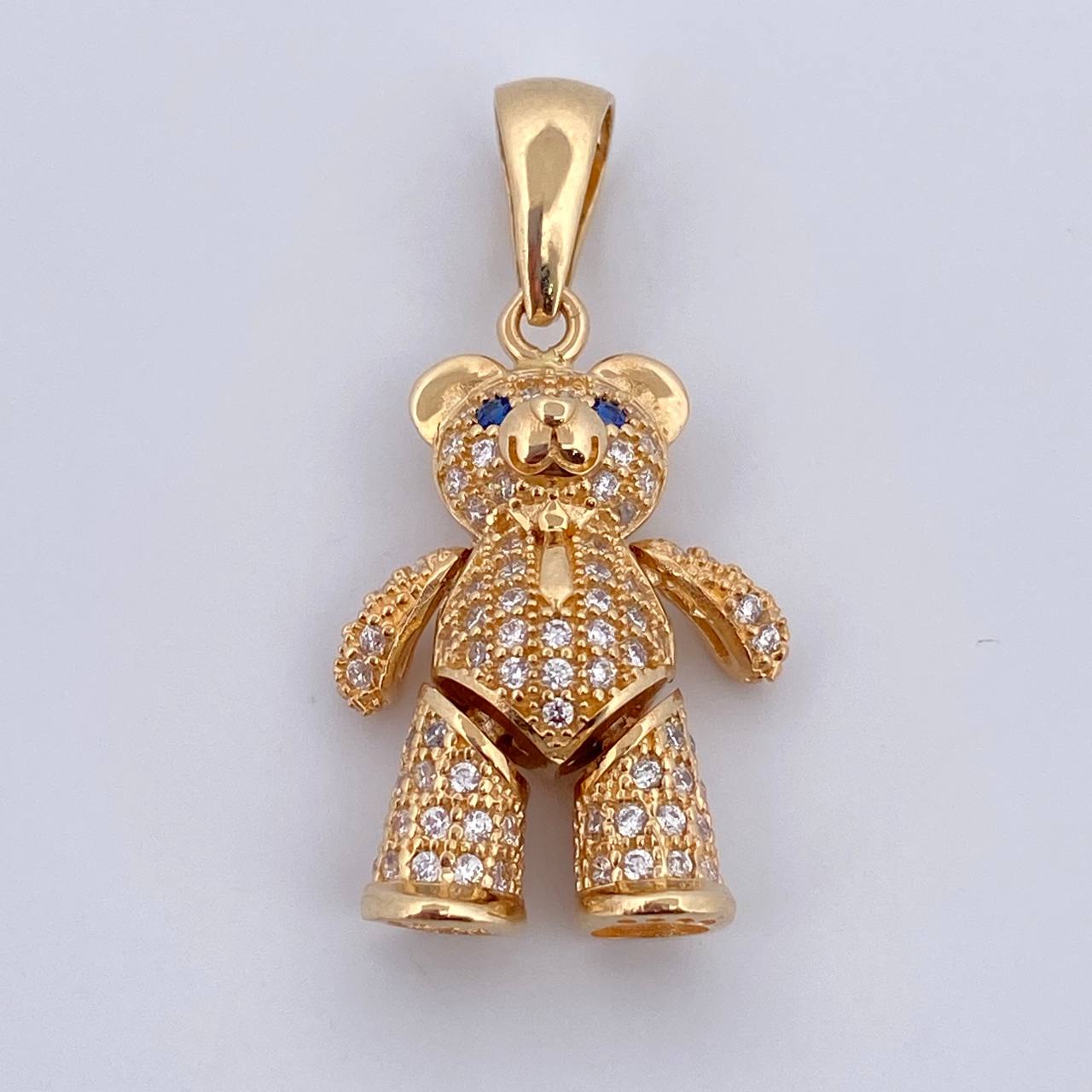 Dije Oso Articulado Corbata 4.7gr / 3cm / Oro Amarillo 18K &