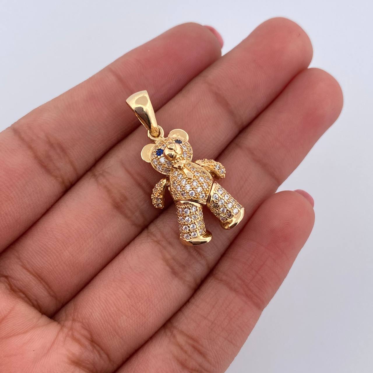 Dije Oso Articulado Corbata 4.7gr / 3cm / Oro Amarillo 18K &