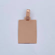 Dije Placa Rectangular 1.1gr / 2.7cm / Oro Rosa 18K &