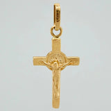 Dije Cruz Cristo San Benito 1.5gr / 2.6cm / Oro Amarillo 18K %