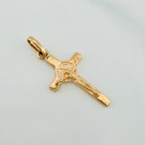 Dije Cruz Cristo San Benito 1.5gr / 2.6cm / Oro Amarillo 18K %