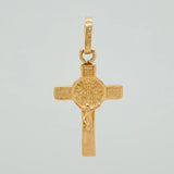 Dije Cruz Cristo San Benito 0.95gr / 2.7cm / Oro Amarillo 18K %