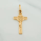 Dije Cruz Cristo San Benito 0.95gr / 2.7cm / Oro Amarillo 18K %
