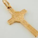 Dije Cruz Cristo San Benito 0.95gr / 2.7cm / Oro Amarillo 18K %