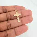 Dije Cruz Cristo San Benito 0.95gr / 2.7cm / Oro Amarillo 18K %