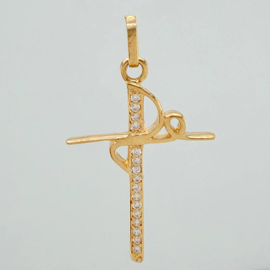 Dije Cruz Fe 1.35gr / 3.2cm / Oro Amarillo 18K %