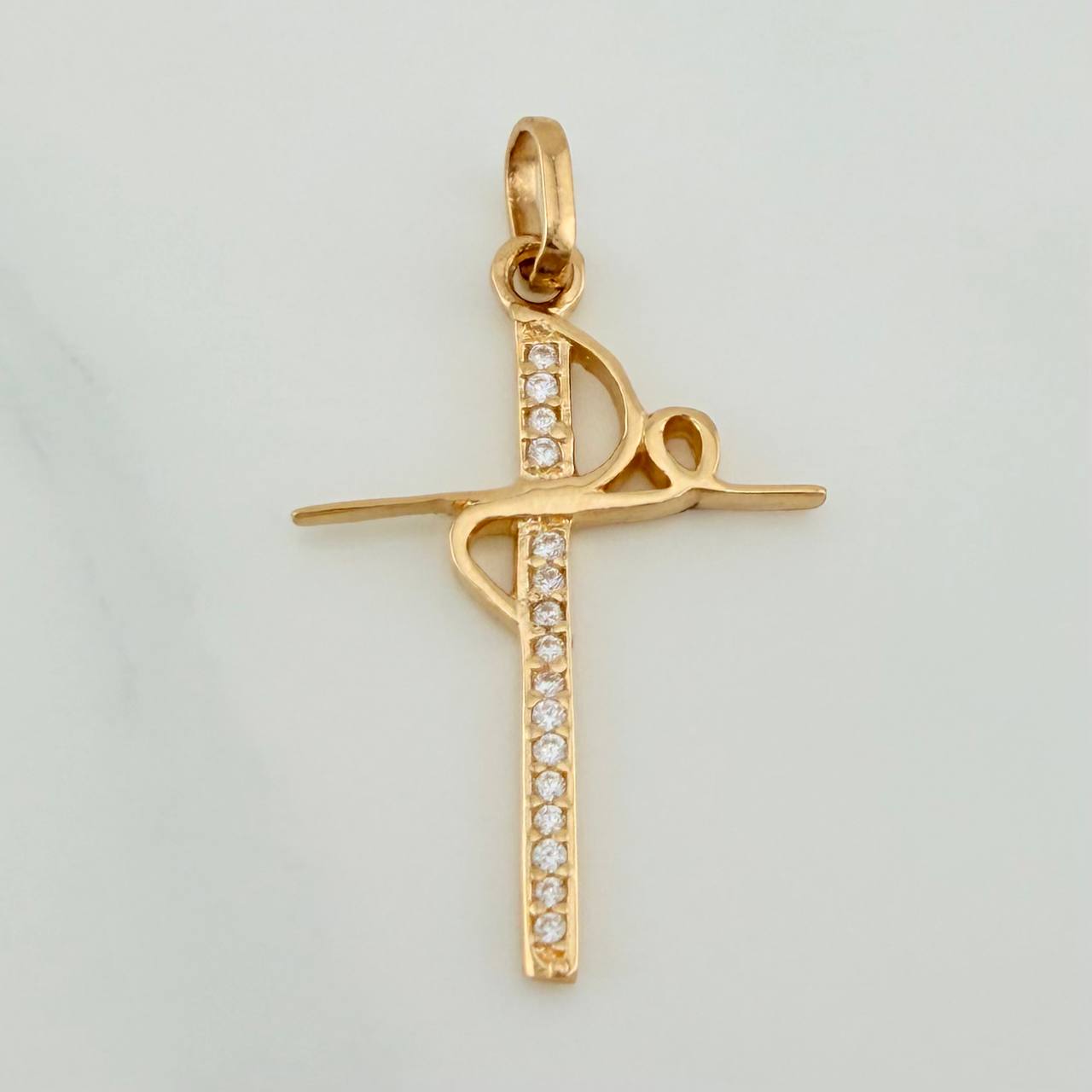 Dije Cruz Fe 1.35gr / 3.2cm / Oro Amarillo 18K %