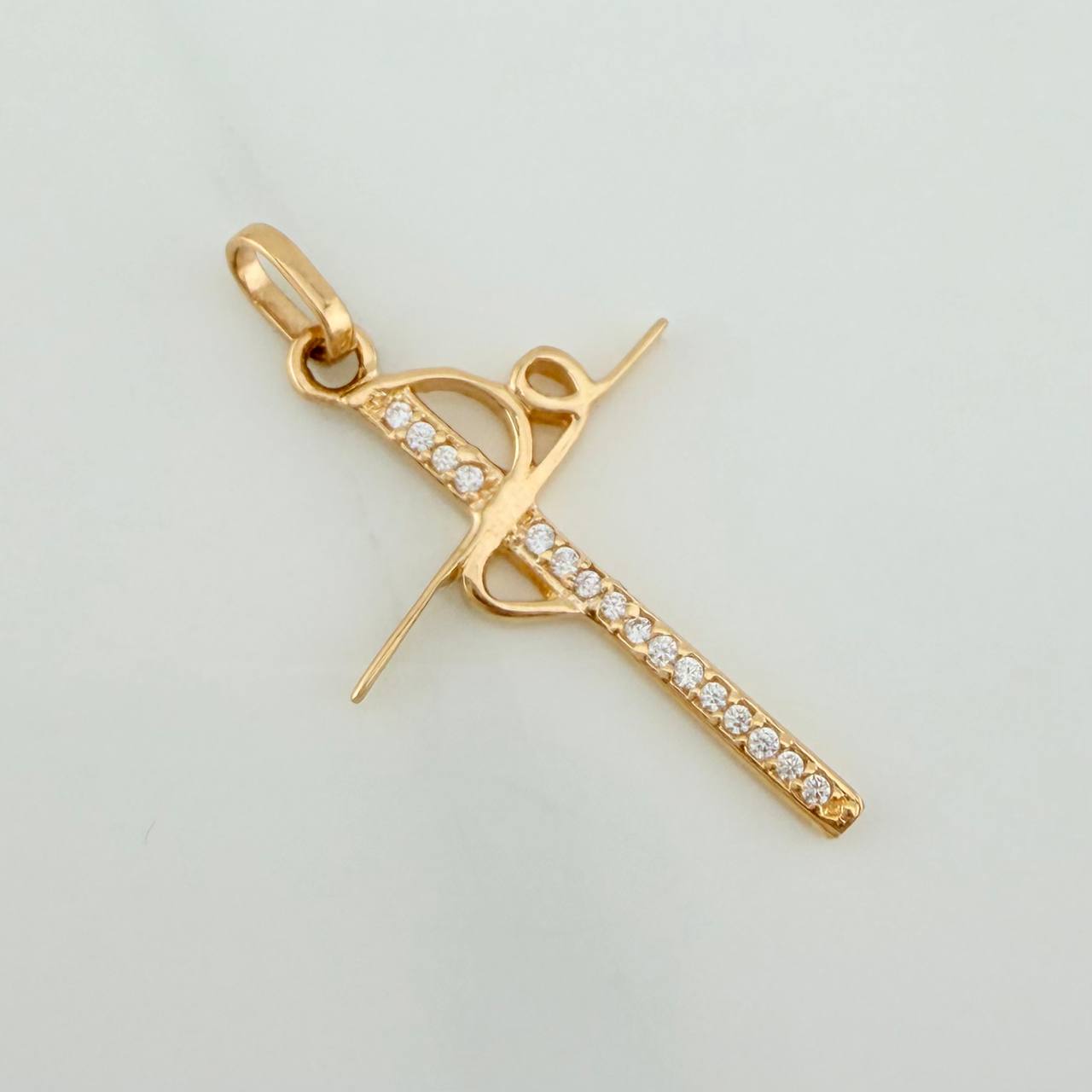 Dije Cruz Fe 1.35gr / 3.2cm / Oro Amarillo 18K %