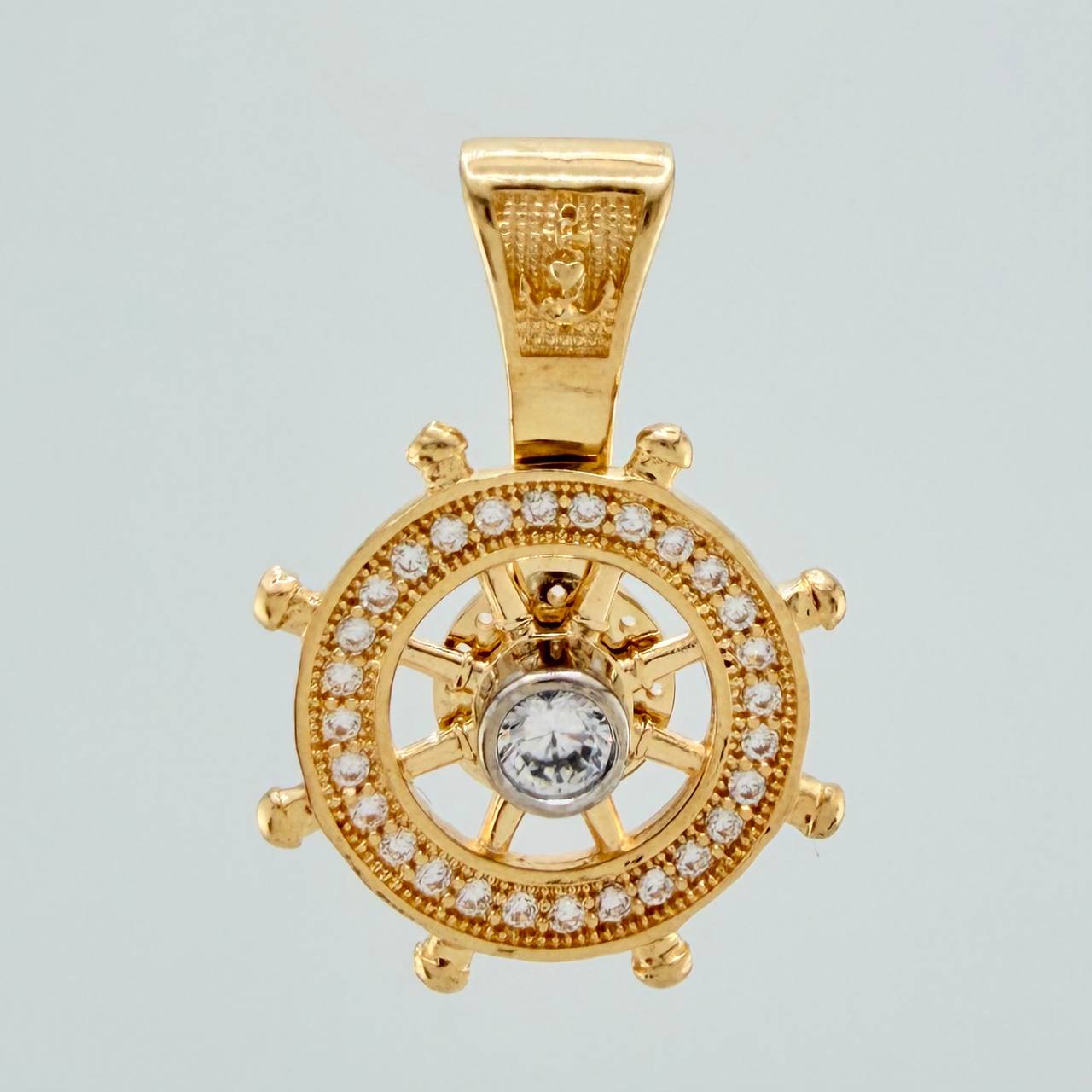 Dije Timon 3gr / 2.4cm / Dos Oros Amarillo Blanco 18K %