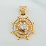 Dije Timon 3gr / 2.4cm / Dos Oros Amarillo Blanco 18K %