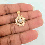 Dije Timon 3gr / 2.4cm / Dos Oros Amarillo Blanco 18K %