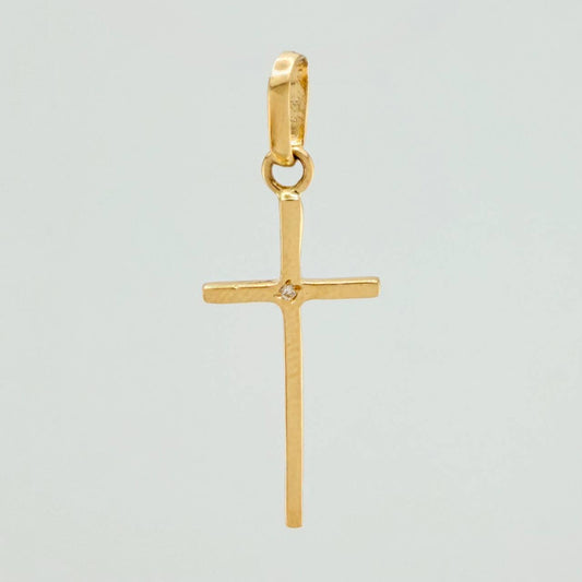 Dije Cruz 0.8gr / 3.7cm / Oro Amarillo 18K &