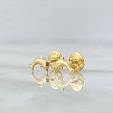 Topos Delfin 0.5gr / 8mm Lisos Oro Amarillo 18K
