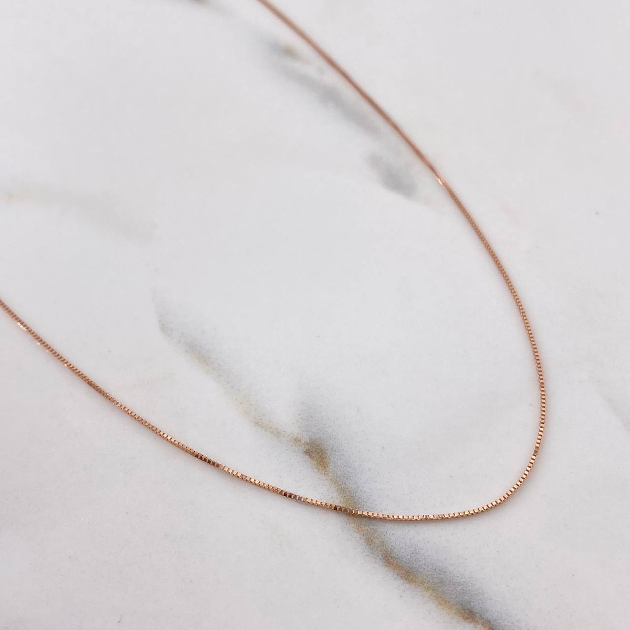 Cadena Veneciana 1.2gr / 50cm / 0.5mm Oro Rosa +3 18K &