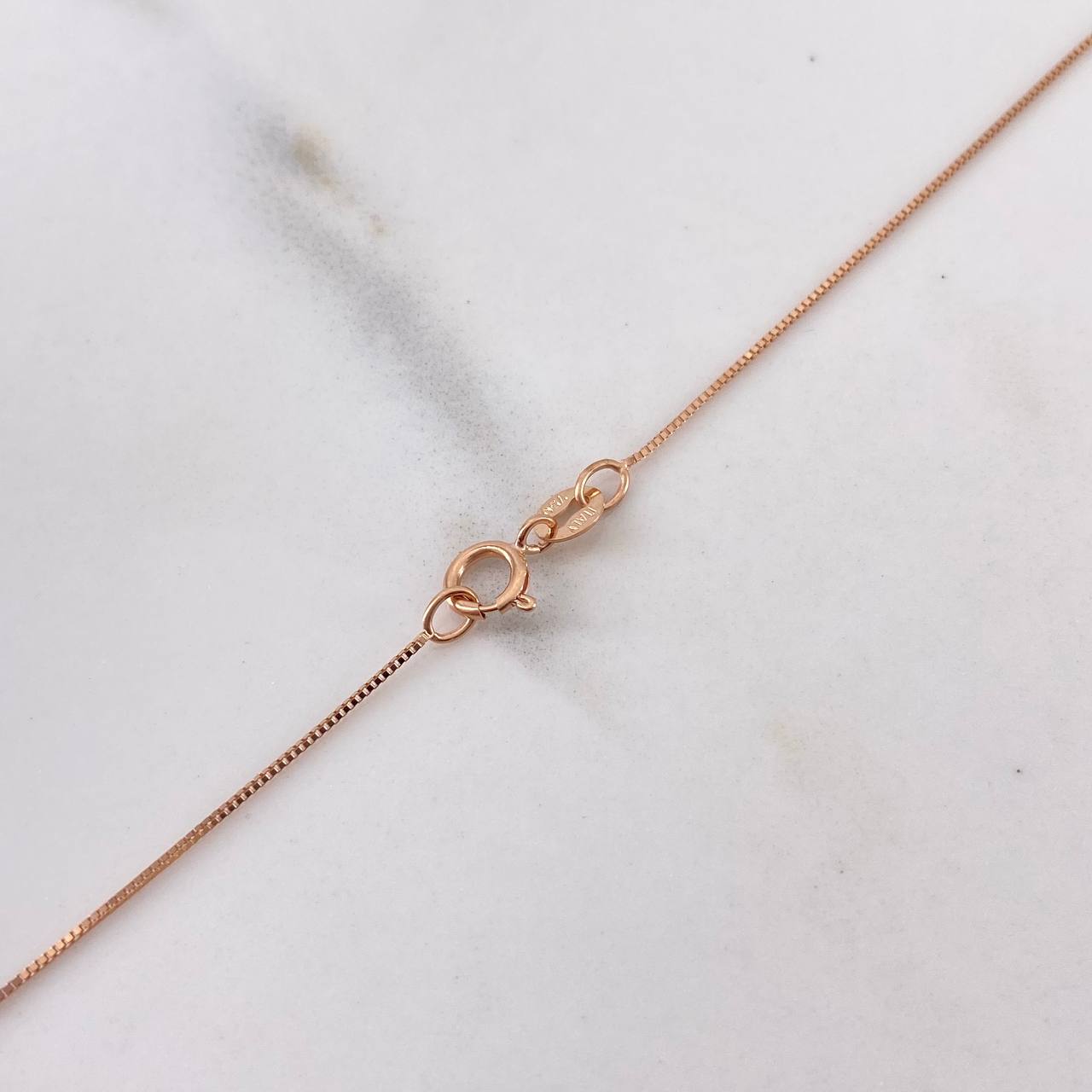 Cadena Veneciana 1.2gr / 50cm / 0.5mm Oro Rosa +3 18K &