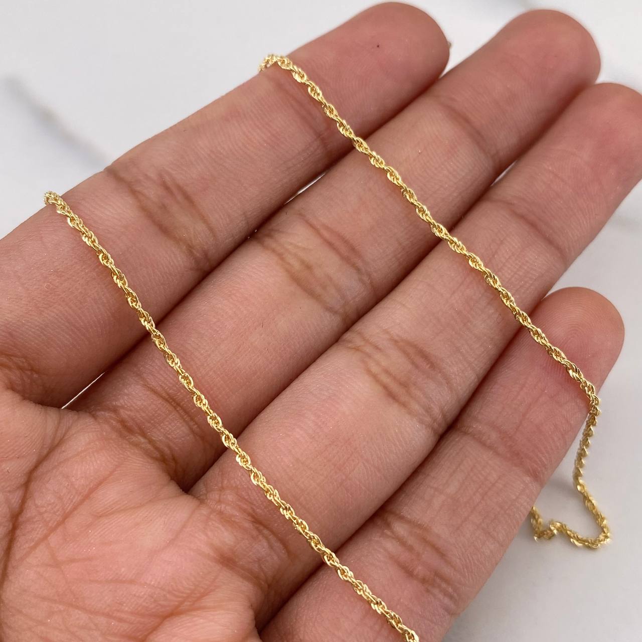 Cadena Lazo 1.1gr / 60cm / 0.9mm Oro Amarillo +3 18K &