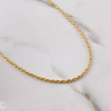 Cadena Lazo 1.6gr / 45cm / 1.4mm Oro Amarillo +3 18K &